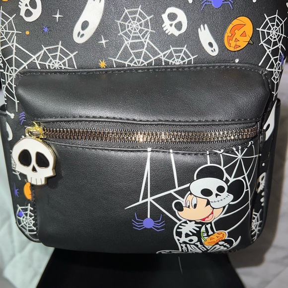 Her Universe Disney Mickey Mouse Halloween Skeleton Backpack - Picture 2 of 12